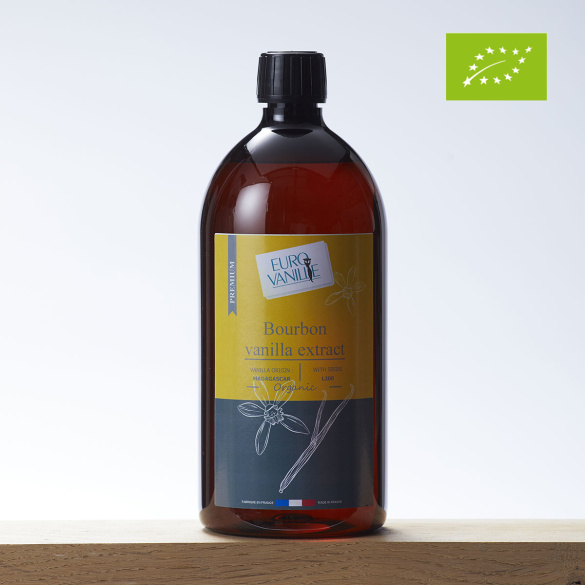 Organic Bourbon Vanilla Extract from Madagascar L200 with Seeds – 1kg | Eurovanille