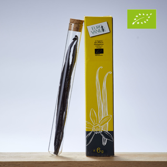 Baccelli di Vaniglia Bourbon BIO – Tubo da 2 baccelli | Eurovanille